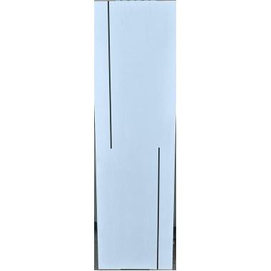 Дверь межкомнатная царговая Модель Л5 Ясень белоснежный 900 черная кромка "Терри" г.Вологда