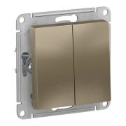 Выключатель "Atlasdesign" 2СП Шампань под рамку Schneider Electric