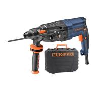 Перфоратор монтажный 800 Вт; 0-1100об/мин; 2,8Дж; 3 режима; Д/Б/М-30/26/13; 3,4кг; sds-plus; антивибрационная ручка; резиновые вставк Max-pro
