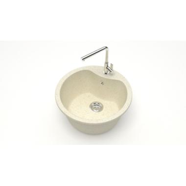 Мойка Робби Z24Q2, бежевая 490x490x190 с сифоном, герметиком Gota Rocio