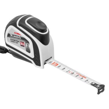 Рулетка 3 м х 16 мм, автостоп, прорезиненная, "Pro", Matrix