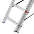 Лестница, 3х 6 ступеней трехсекционная алюминиевая 1,69м (h=2,67м; max h=3,3м), до 150кг, Сибртех