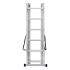 Лестница, 3х 6 ступеней трехсекционная алюминиевая 1,69м (h=2,67м; max h=3,3м), до 150кг, Сибртех