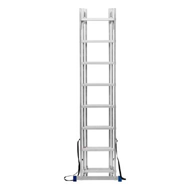 Лестница, 3х 8 ступеней трехсекционная алюминиевая 2,25м (h=3,63м; max h=4,75м), до 150кг, Сибртех