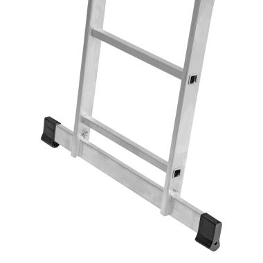 Лестница, 3х 9 ступеней трехсекционная алюминиевая 2,53м (h=3,91м;max h=5,31м), до 150кг, Сибртех