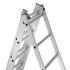 Лестница, 3х 9 ступеней трехсекционная алюминиевая 2,53м (h=3,91м;max h=5,31м), до 150кг, Сибртех