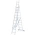 Лестница, 3х10 ступеней (L=2,81м; h=4,47м; макс.h=5,87м)алюминиевая, трехсекционная, Россия, Сибртех