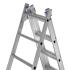 Лестница, 3х10 ступеней трехсекционная алюминиевая 2,81м (h=4,47м; max h=5,87м), до 150кг, Сибртех