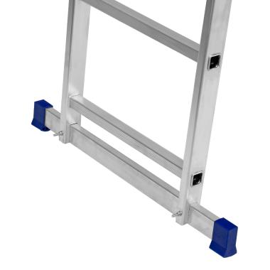 Лестница, 3х14 ступеней трехсекционная алюминиевая 3.96м (h=7,12 м, мах h=10.26м), до 150кг, Сибртех
