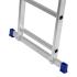 Лестница, 3х14 ступеней трехсекционная алюминиевая 3.96м (h=7,12 м, мах h=10.26м), до 150кг, Сибртех