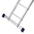 Лестница шарнирная алюминиевая, 4 х 4 ступени (h=1,20м; max h=4,64м) до 120 кг Россия, Сибртех