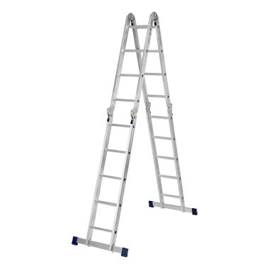 Лестница шарнирная алюминиевая, 4 х 5 ступеней,(h=1.52м max h=5.76м) до 120 кг Россия, Сибртех