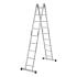 Лестница шарнирная алюминиевая, 4 х 5 ступеней,(h=1.52м max h=5.76м) до 120 кг Россия, Сибртех