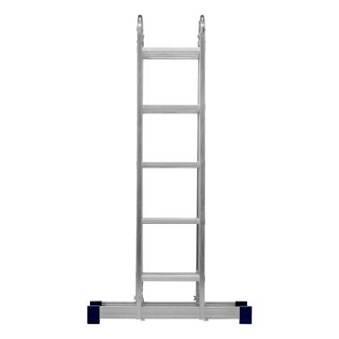 Лестница шарнирная алюминиевая, 4 х 5 ступеней,(h=1.52м max h=5.76м) до 120 кг Россия, Сибртех