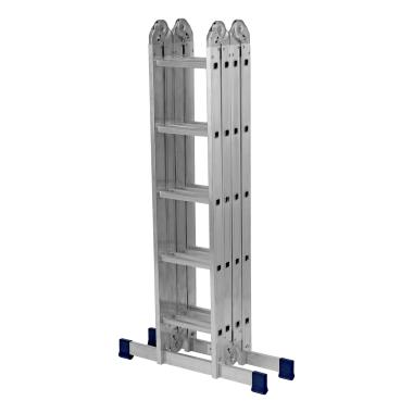 Лестница шарнирная алюминиевая, 4 х 5 ступеней,(h=1.52м max h=5.76м) до 120 кг Россия, Сибртех