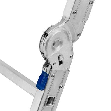 Лестница шарнирная алюминиевая, 4 х 5 ступеней,(h=1.52м max h=5.76м) до 120 кг Россия, Сибртех