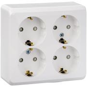 Розетка "Этюд"4ОП с/з белый Schneider Electric