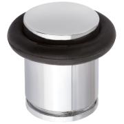 Ограничитель дверной малый с резиновой вставкой "Стандарт", хром  Аллюр