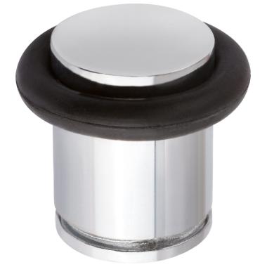 Ограничитель дверной малый с резиновой вставкой "Стандарт", хром  Аллюр