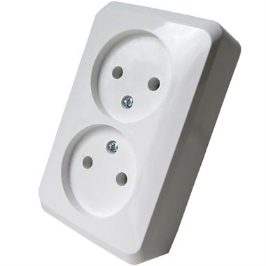 Розетка "Этюд"2ОП б/з белый Schneider Electric