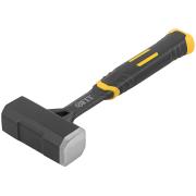 Кувалда кованая цельнометаллическая, пластиковая прорезиненная ручка 1 кг ФИТ