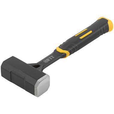 Кувалда кованая цельнометаллическая, пластиковая прорезиненная ручка 1 кг ФИТ