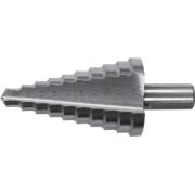 Сверло ступенчатое 9-12-15-18-21-24-27-30-33-36 мм, HSS, цилиндрический хвостовик, FIT