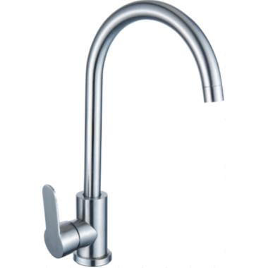 Смеситель д/кухни шар. с высоким изливом Парма нерж.сталь 697025 Антей