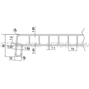 Подоконник 6000*450мм белый - капинос под углом(PDK)