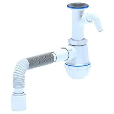 Сифон, 1 1/2*40, с гофрой 40*50 с носиком А2010, АНИпласт