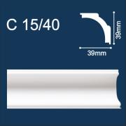 Плинтус потолочный Solid С15/40 2000х39х39 мм (95шт.упак.)