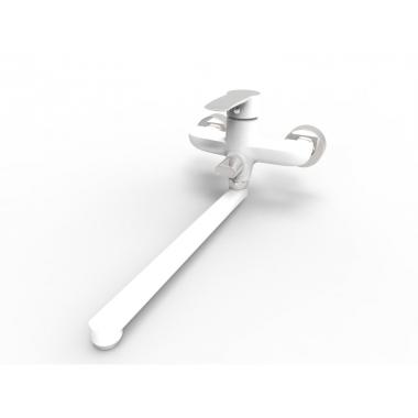 Смеситель для ванны шаровый с коротким изливом, 094763-1, Сatalonia ,белый Gota Rocio