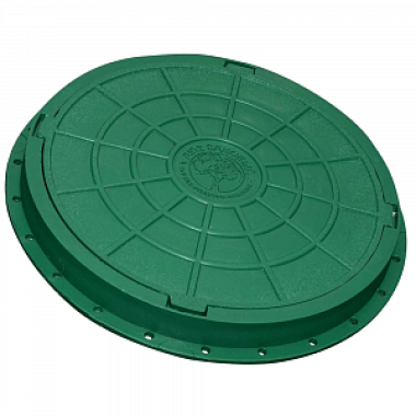 Люк полимерно-песчаный,зеленый, Дачный (лёгкий), до 1,5 т, размер нар.710/вн.540, вес 17кг