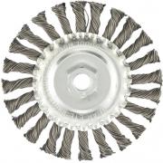 Щетка для УШМ, 125 мм, М14, плоская, крученая проволока 0.8 мм Matrix