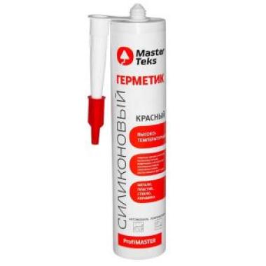 Герметик силиконовый высокотемпературный 260мл красный MasterTeks PM