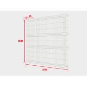 Секция ОПТИМА ЛАЙТ из прутка 5 мм, 2535x2030 с ячейкой 55х200