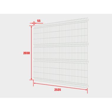 Секция ОПТИМА ЛАЙТ из прутка 5 мм, 2535x2030 с ячейкой 55х200