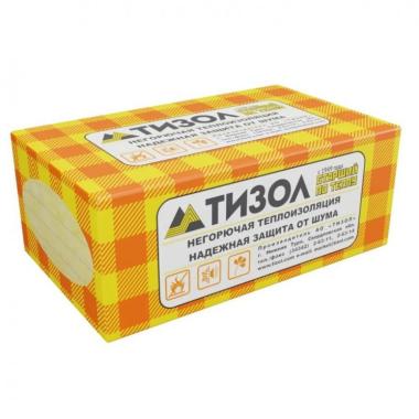 Утеплитель базальтовый ТИЗОЛ EURO ВЕНТ - 80 кг/м3, (1000*600*50*6пл), (3,6 м/кв), 0,18 м3