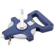 Рулетка землемерная, синий открытый корпус, фибергласовая лента 20 м ФИТ