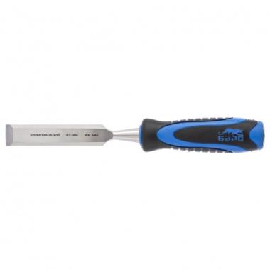 Долото-стамеска, плоская, 22 мм, двухкомпонентная рукоятка, металлический затыльник Барс