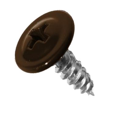 Саморез с прессшайбой, сверло, D 4,2 мм 16 мм шоколад (RAL 8017)
