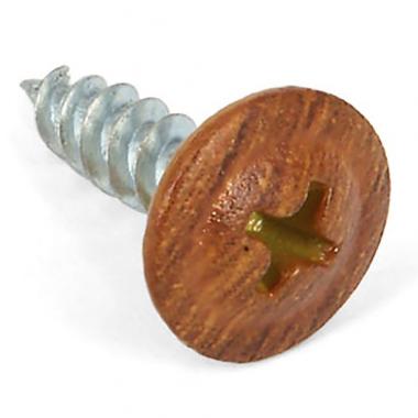 Саморез с прессшайбой, острый, D 4,2 мм 19 мм орех