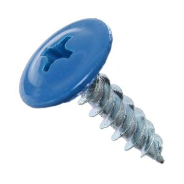 Саморез с прессшайбой, острый, D 4,2 мм 19 мм синий (RAL 5005)