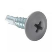 Саморез с прессшайбой, сверло, D 4,2 мм 19 мм серый (RAL 7004)
