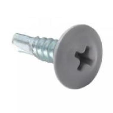 Саморез с прессшайбой, сверло, D 4,2 мм 19 мм серый (RAL 7004)