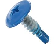 Саморез с прессшайбой, сверло, D 4,2 мм 19 мм синий (RAL 5005)