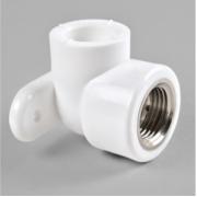 Угольник комбинированный с креплением ВР, D20-1/2", (70шт/кор.)