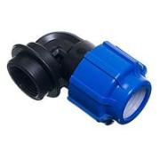 Угольник ПНД, переходной разборный ВР, D25-1/2", ТПК-АКВА