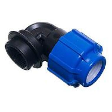 Угольник ПНД, переходной разборный ВР, D40-1 1/4", ТПК-АКВА