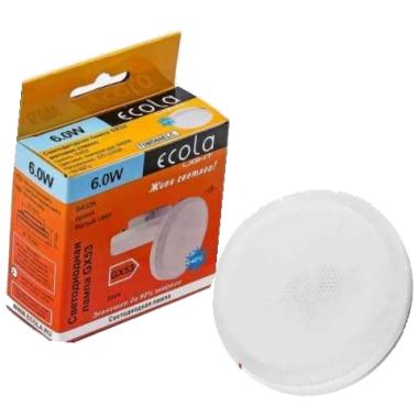 Лампа 6Вт 4200К GX53  таблетка (для точеч.свет.) мат.Ecola